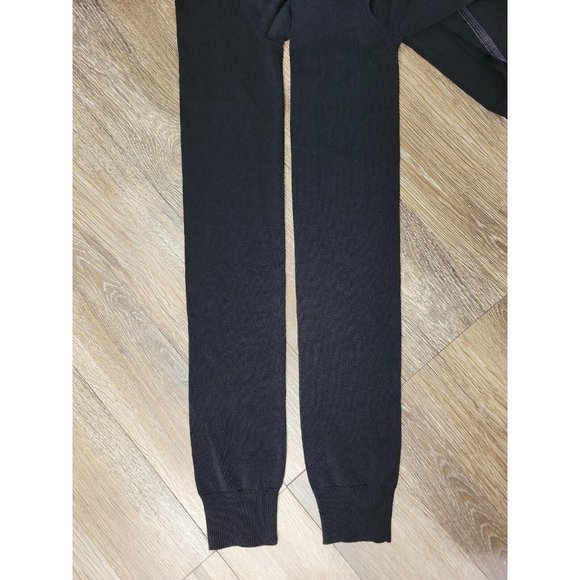 Alexander Wang Women's Medium Black Knit Sweater Viscose Stretch Sheer Panel - Picture 7 of 9